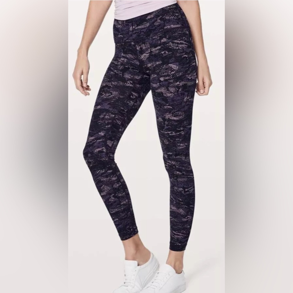 LULULEMON Align Pant II‎ (25") Rip Wave Purple Thunder Black size 10 Soft!